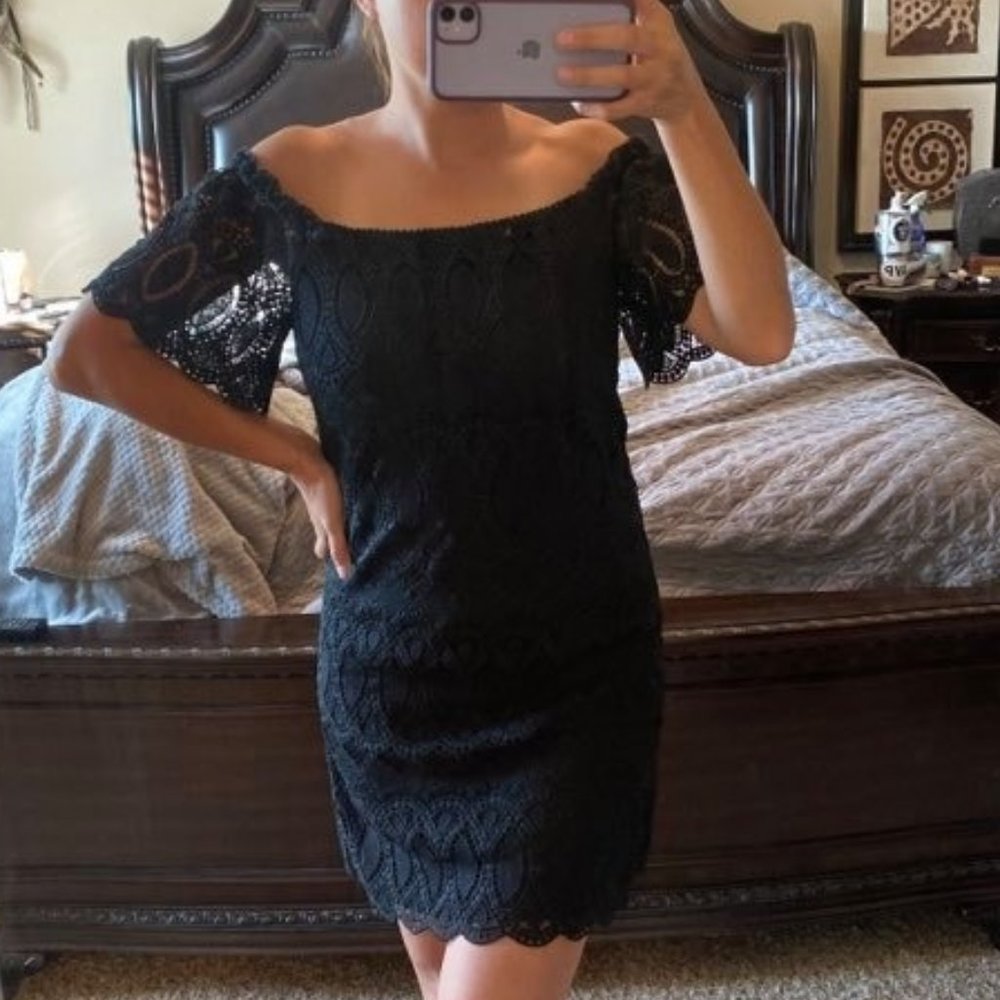White House Black Market Black Lace Dress - FREE SHIPPING